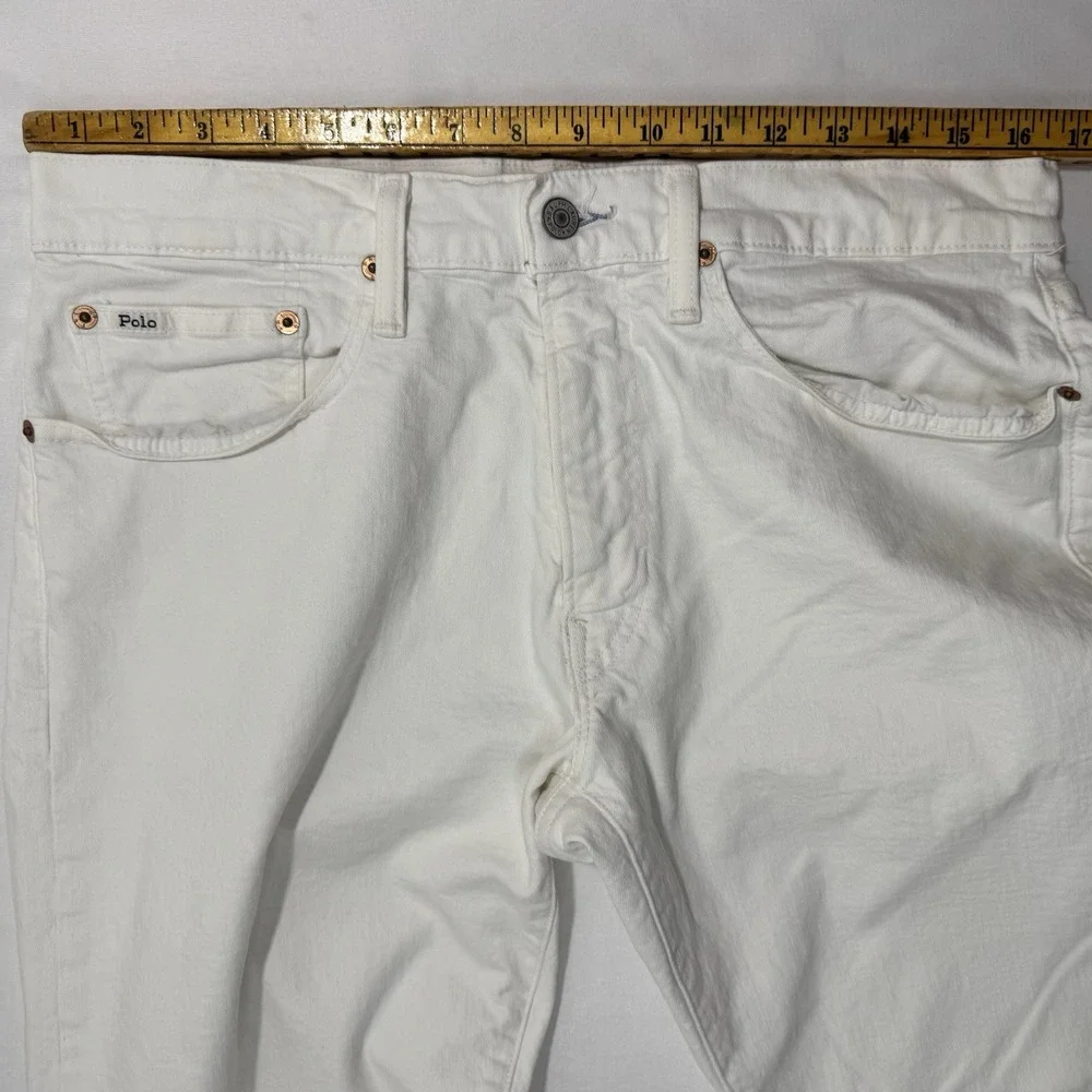 Polo Ralph Lauren Hampton Straight Denim Jeans Men Sz 32 x 30 White